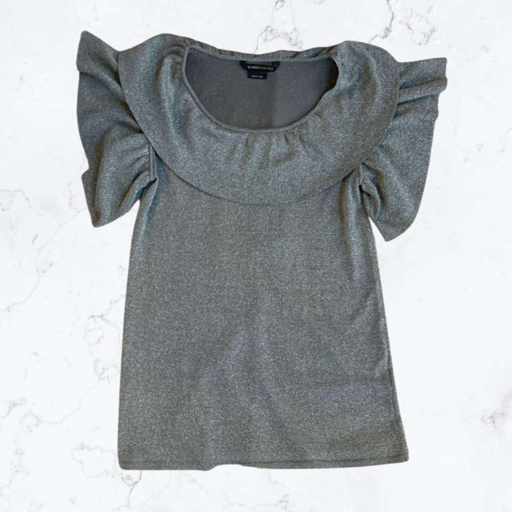 BCBGMaxAzria Gray/Silver Women’s Blouse Size S Great Condition